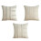 Pillowcase Textured Cushion Covers Beige with-Orange lines 2