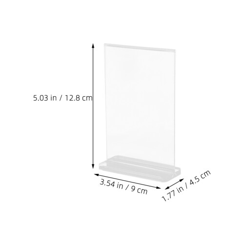 3Pièces Porte-Affiches Transparent Double Face Pour Commerce 2