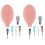2Sets Ceramic Pottery Applicator Pink Rubber Metal Fine Tip Clay Tools 9