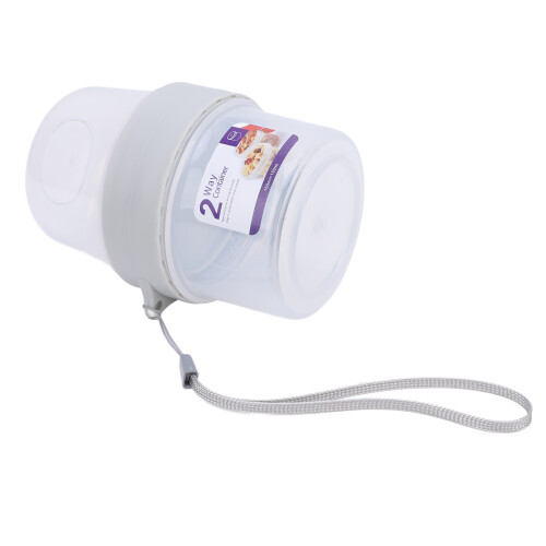 Boîte à flocons d'avoine à double compartiment 150 ml + 150 ml PP micro-ondes