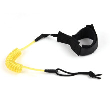 Leash per SUP arrotolato da 2 metri, elastico, 4 piedi, cavo di sicurezza per tavola da surf impermeabile blu