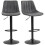 Homcom HOMCOM Bar Stools Set of 2 Adjustable Swivel Bar Chairs with Backrest 2