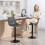Homcom HOMCOM Bar Stools Set of 2 Adjustable Swivel Bar Chairs with Backrest 7