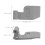1Pair Durable Plastic Chair Foot Control Pedal Replacement Grey 3