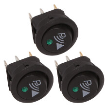 3X Interruptor Apagado Estacionamiento / Basculante de 3 Pines Redondo Sensor de Marcha Trasera Antes Atras