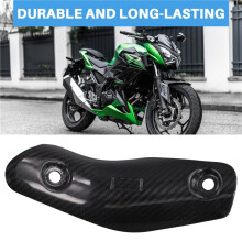 Motorradauspuff, Vorderes Verbindungsrohr, Kohlefaser-Hitzeschildabdeckung für ZX-4R ZX-4RR ZX4R ZX4RR