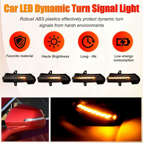 Car LED Dynamic Turn Signal Light Rearview Mirror Indicator Blinker Light for  XT4 2019-2020 XT5 2017-2020 2