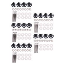 20X Push Button Quick Release Car Hood Bonnet Pin Lock Bumper Clip Black