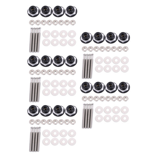20X Push Button Quick Release Car Hood Bonnet  Pin Lock Bumper Clip Black