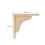 2Pcs Wood Floating Shelf Brackets Triangular Wall Mount Beige Support 2