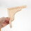 2Pcs Wood Floating Shelf Brackets Triangular Wall Mount Beige Support 4