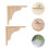 2Pcs Wood Floating Shelf Brackets Triangular Wall Mount Beige Support 8