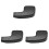 3X Right Hand Drive Front Windshield Windscreen Wiper Arm Hatch Release  Cover Cap for- E90 E91 E92 61617138991 1