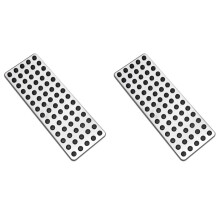 2X Steel Footrest Foot Rest Dead Pedal Pad Cover for A B C E S CLS SLK CLA GLA GLK ML G GL Series