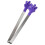 2Pièces Pinces Alimentaires Acier Silicone Violet Usage 3