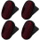 4 Pcs Bicycle Rear Tail  Reflector Mudguard Oval Warnning Red Black 1