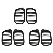 3X Glossy Black Front Hood Kidney Grille Grill Dual for E39 5-Series 525 528 1995-2004 51137005837 51137005838