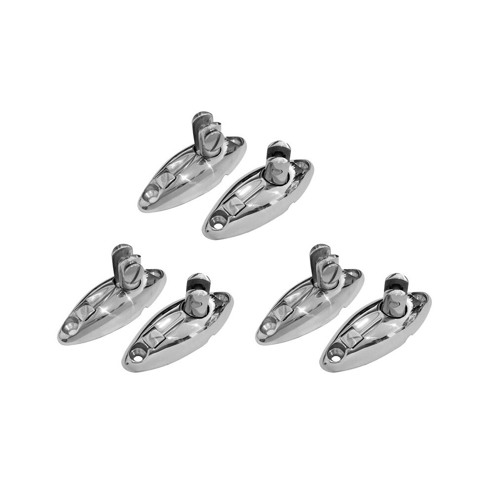 3X Quick Release Bimini Top Swivel Hinge Deck Side Mount 316 Stainless Steel Top Swivel Hinge Deck Side Mount 4711106230357