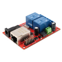 Lan Commutateur De Délai De La Carte Relais Ethernet 2 Voies Module Contrôleur Tcp / Udp Serveur Web
