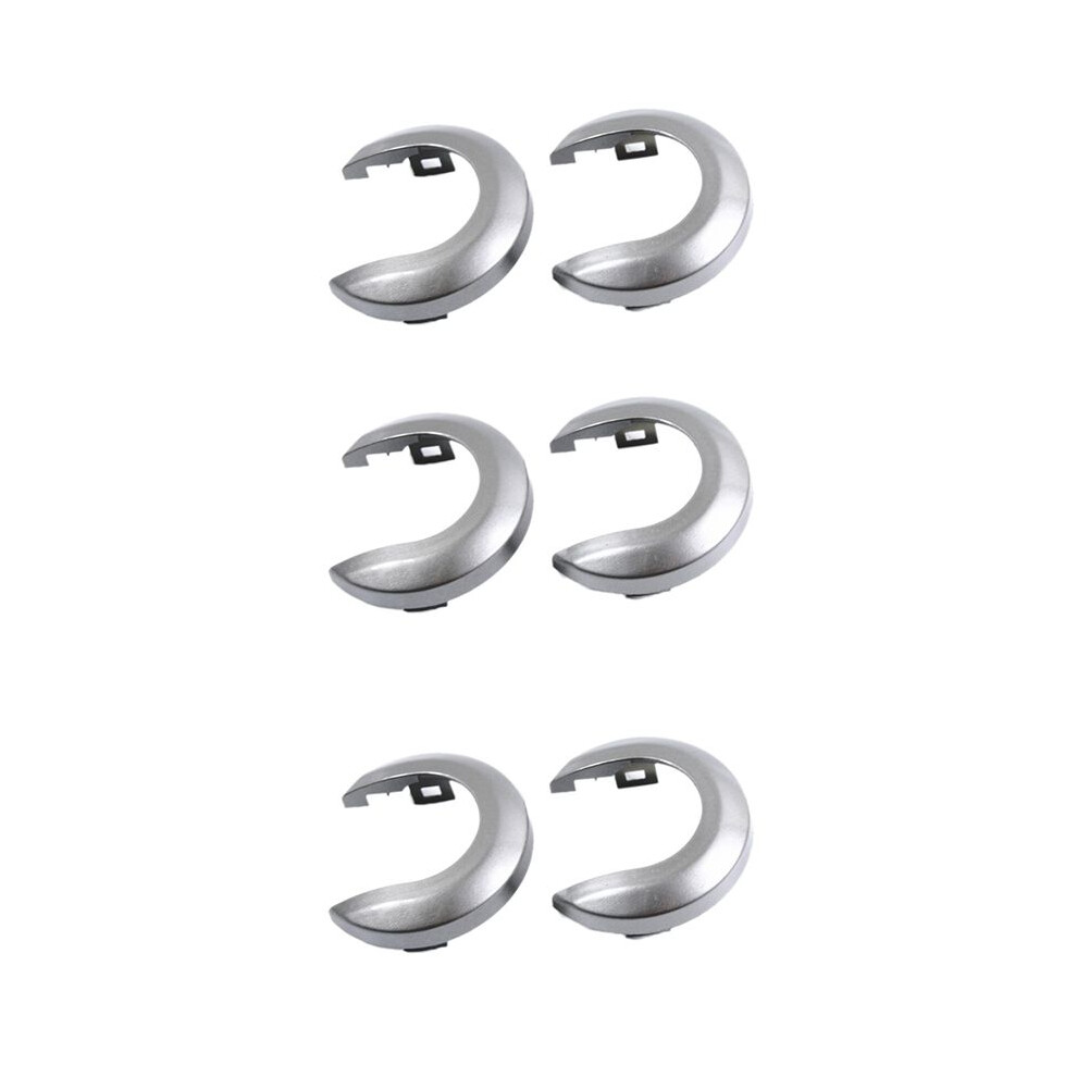 6Pcs Car Interior Door Handle Cover Handle Escutcheon For Tiida 2005-2010 1.6 Livina Nv200 Geniss Silver/Gray 4712607009732