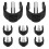 8Pcs Durable Plastic C-Shaped Clips for Toilet Frame & Walking Aid Fix 11