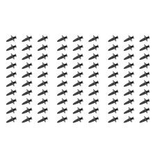 6mm Hole Dia Black Plastic Rivets Fastener Bumper Push 90pcs