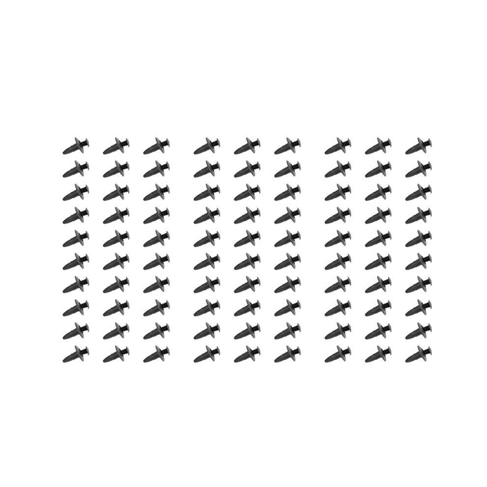 6Mm Hole Dia Plastic Rivets Fastener Bumper Push 90Pcs Black 4711647336808