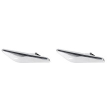 2X for - X3 X4 F25 F26 2013-2017 Front Left Side Chrome Trim Finisher Turn Signal Light Lamp Cover Trim