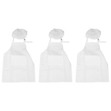 Avental Infantil de 6 PeçAs e Conjunto de ChapéU de Chef Avental de Cozinha Infantil AjustáVel para Cozinhar e Pintar