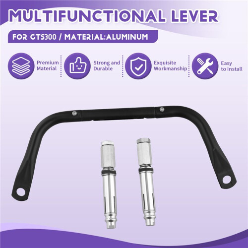 Motorcycle Multifunctional Lever Child Safety Grab Bars Navigation Bracket Storage Hook Bracket for  GTS300 Black 1