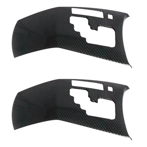 2X Carbon Carbon Fiber Central Gear Shift Panel Kontrollpanel Dekal InteriöR Modifiering för  VIOS 2016-2021