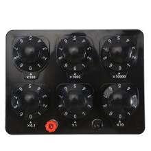0-99999,9 Ohm Enkel MotståNdslåDa Precisionsvariabel DecenniummotståNd LäRinstrument LäRmotståNdslåDa