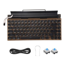 Clavier de Machine à éCrire RéTro Claviers MéCaniques  Sans Fil 83 Touches Clavier D'Ordinateur pour Ordinateur Portable PC Gaming