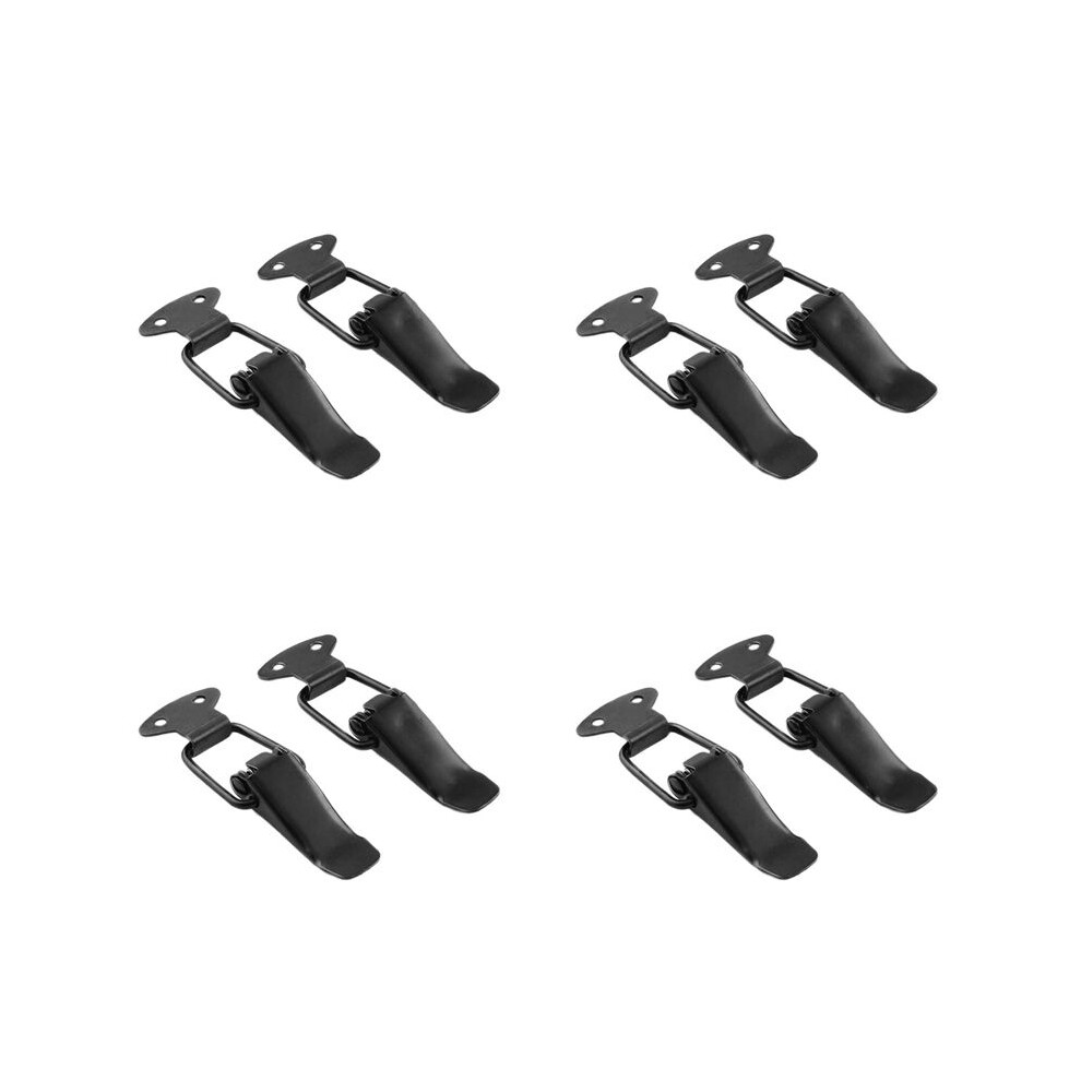 8Pcs Universal Car Bumpers Trunk Hatch Lids Release Fasteners Kit Hood Pin Lock Clasp Clip Kit 80X26.7mm Black 4712792860699