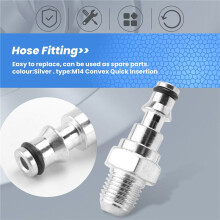 Adaptateur de Tuyau de Raccord Rapide pour Nettoyeur-Pistolet à Pression pour Lavor Vax, Insertion Rapide Convexe M14
