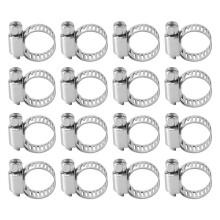 16 Stk Edelstahl Einstellbare Auto Kraftstoff Schlauchschelle Rohr Dicht Clip 6-12 mm