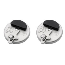 2X Locking Fuel Tank Cap 7X7700 for CAT Dozer Excavator D6R D5C 311D 312D 320D 321D 323D Gray