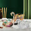 Modern Glass Cygne Shape Bowl Decorative Biscuits Storage-Amber 5