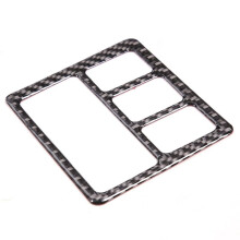 Para Tundra 2007-2013 LHD Fibra de Carbono Suave Consola Central del Coche Interruptor de Remolque Etiqueta Embellecedora Accesorios Interiores