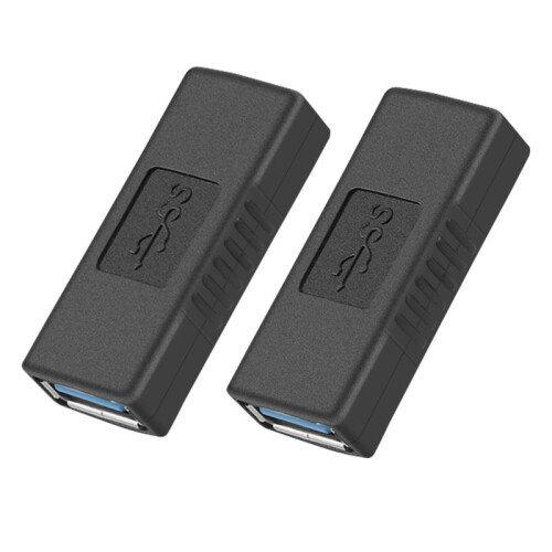 2 Stuks USB 3.0 Type A Vrouw-Vrouw Adapterkoppeling Geslachtswisselaarconnector
