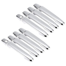 Garniture de Couvercle de Poignée de Porte Latérale ABS Chrome 16 Pièces pour Outlander Lancer Berline Evo Sport RVR ASX 2008-2014