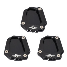 3X Motorrad Kickstand Pad Seiten Ständer Vergrößerung Verlängerung für K1600Gt K1600Gtl 2017-2019 (Schwarz)