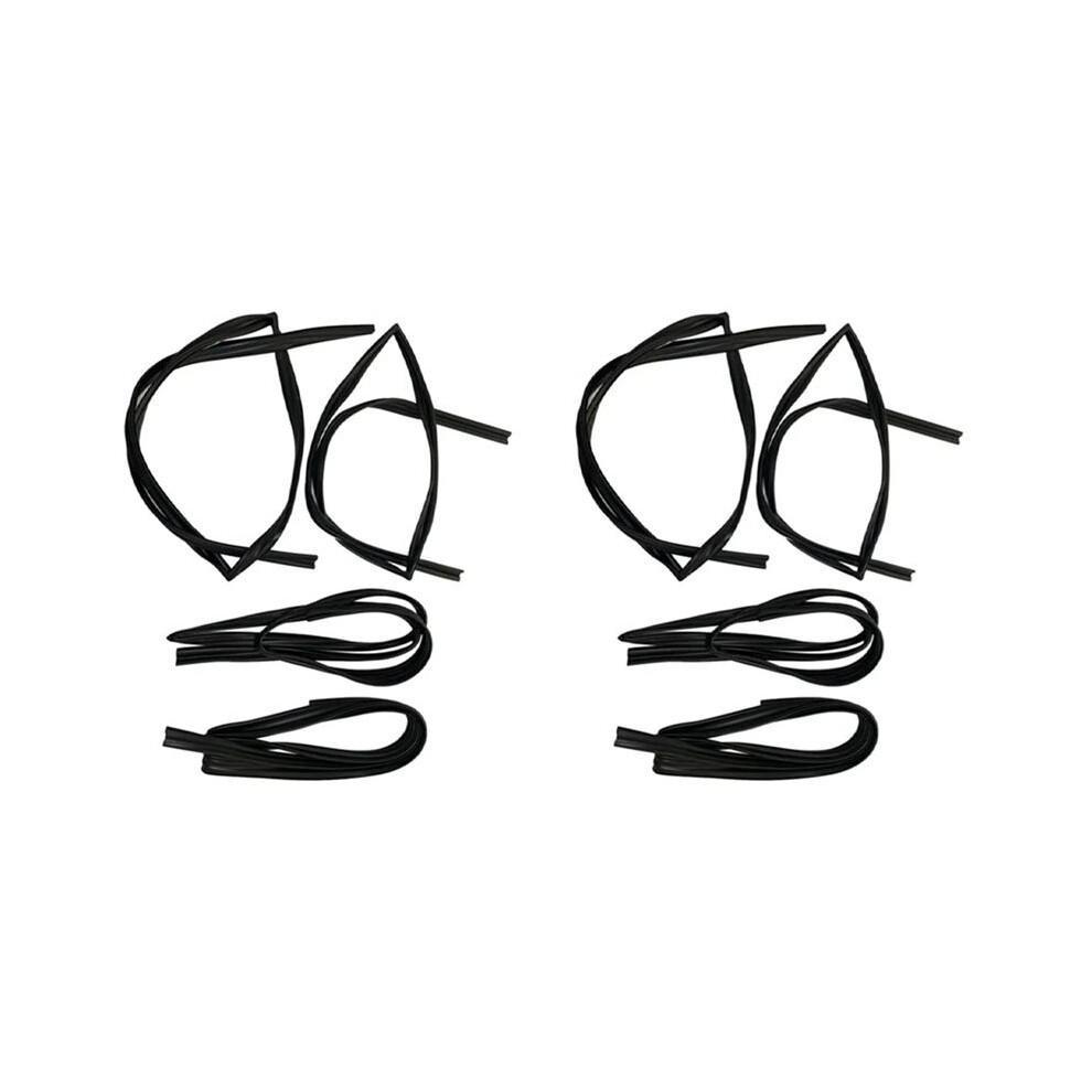 2X Door Glass Run Sealing Strip For Land Lx450 Weatherstrip 68141-60010 68151-60010 68142-60011 6031969085658