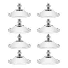 8Pcs Heavy Duty Suction Cups Strong Thickened Window Suction Cups Clear Pvc Sucker Pads 2.16Inch Large Suction Cups