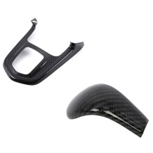 FöR Navara NP300 2015-2020 BilväXelspaksknopp Ram Paneldekoration Lock Trim Sticker Accessories,Kolfiber