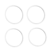 4Pcs Silver Car Interior AC Vent Outer Surrounding Circle Ring Trims for Tacoma 2016-2023