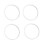 4Pcs Silver Car Interior AC Vent Outer Surrounding Circle Ring Trims for  Tacoma 2016-2023 1