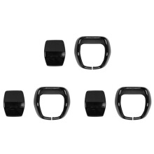 3X Car Gear Shift Knob Cover Trim for Land 250 2023+ RHD Car Interior Accessories Bright Black
