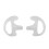 Replaceable Silicone Ear Plugs Triangular Ear Holder White Transparent L Size Ear Plugs Walkie Talkie Accessories 1