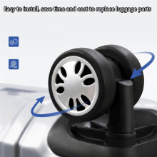 8pcs Luggage Wheels Replacement Kit,Dia 2in/50mm Thick 0.47in/12mm Resistant Rubber Mute Caster Replacement Suitcase B